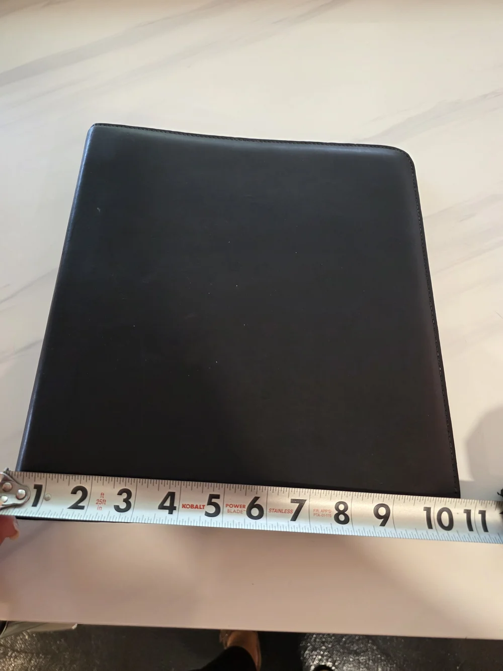 Bosca Black Leather Binder Folio